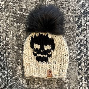 Pine & Poppy Oatmeal Skull Infant Hat